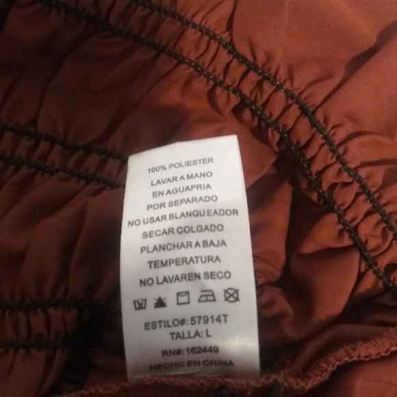 Milk & Honey women's size L rust colored long sleeve blouse - Picture 15 of 15